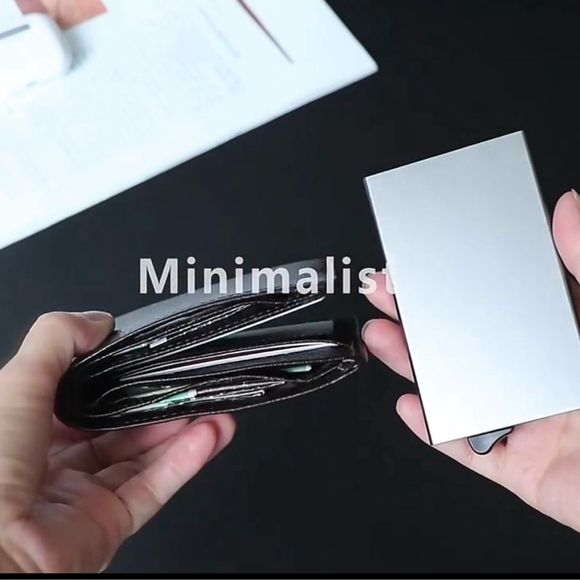 Minimalist card wallet- grey - Picture 6 of 7